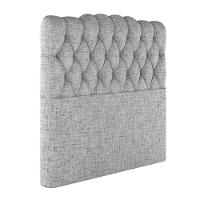 Cabeceira Estofada Casal 140 Cm Prisma Linho Cinza - 2