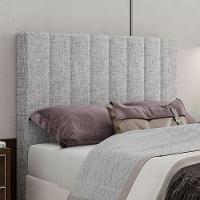 Cabeceira Estofada Casal 140 Cm Esmeralda Linho Cinza - 1