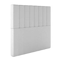 Cabeceira Estofada Casal 140 Cm Esmeralda Corino Branco - 1