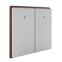 Cabeceira Estofada Casal 140 Cm Coral Corino Branco - 1