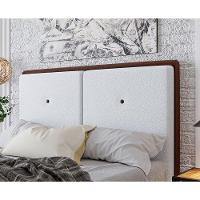 Cabeceira Estofada Casal 140 Cm Coral Corino Branco - 2