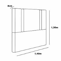 Cabeceira Estofada Casal 140 Cm Ametista Veludo Rose - 3