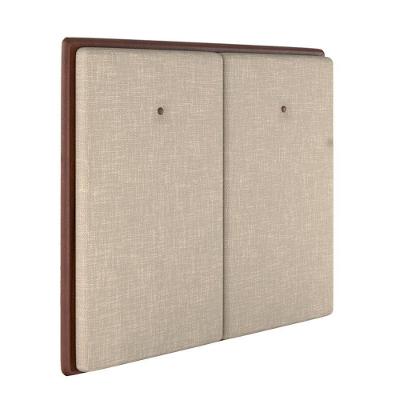 Cabeceira Estofada Casal 140 Cm Coral Linho Bege