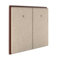 Cabeceira Estofada Casal 140 Cm Coral Linho Bege - 1