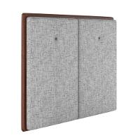 Cabeceira Estofada Casal 140 Cm Coral Linho Cinza - 1