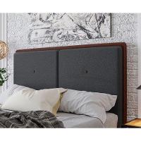 Cabeceira Estofada Casal 140 Cm Coral Corino Preto - 2