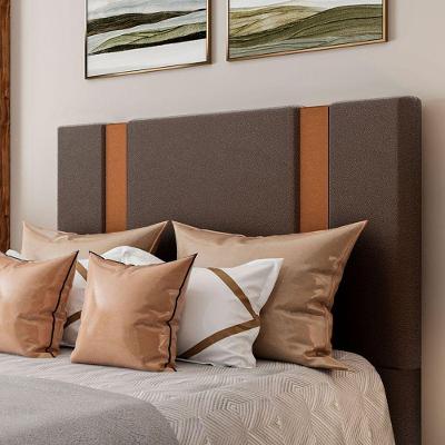 Cabeceira Estofada Casal 140 Cm Ametista Corino Marrom