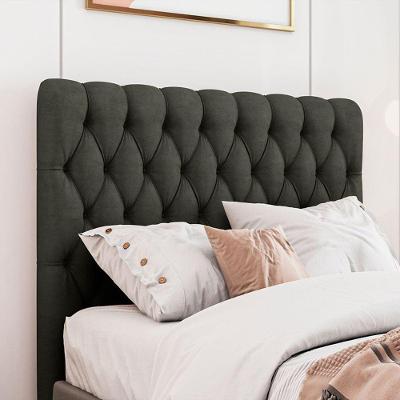 Cabeceira Estofada King 195 Cm Topázio Veludo Marrom