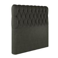 Cabeceira Estofada King 195 Cm Topázio Veludo Marrom - 2