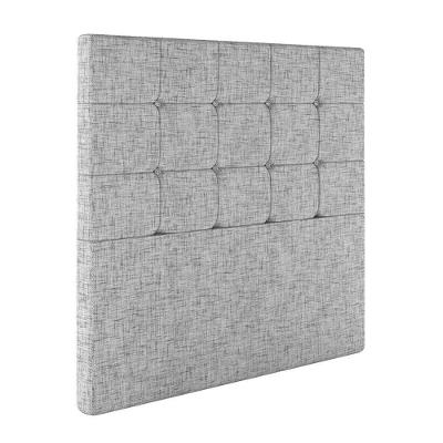 Cabeceira Estofada Solteiro 90 Cm Safira Linho Cinza