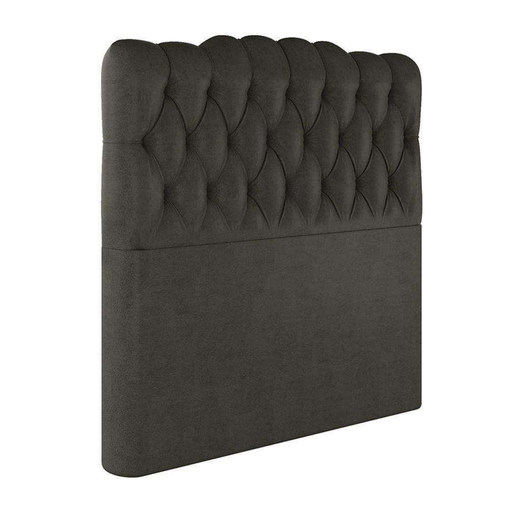 Cabeceira Estofada King 195 Cm Prisma Veludo Marrom - 2