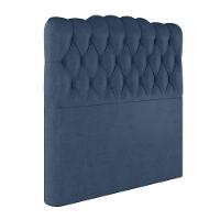 Cabeceira Estofada King 195 Cm Prisma Veludo Azul Marinho - 2