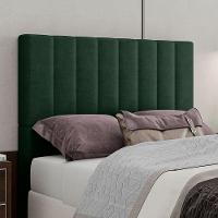 Cabeceira Estofada Solteiro 90 Cm Esmeralda Veludo Verde - 1