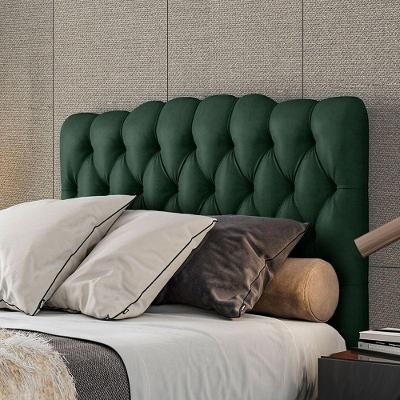Cabeceira Estofada King 195 Cm Prisma Veludo Verde