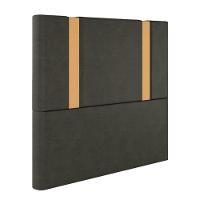 Cabeceira Estofada King 195 Cm Ametista Veludo Marrom - 2