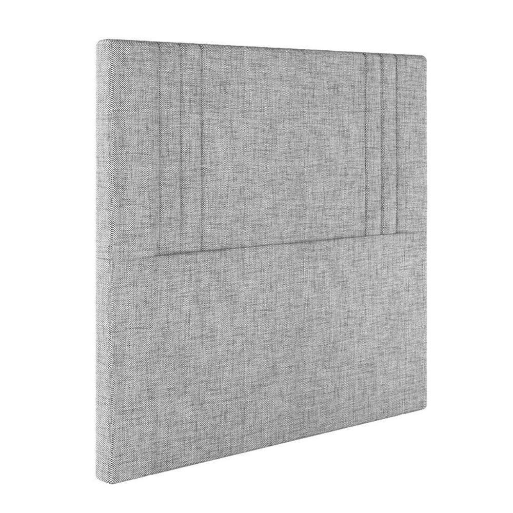 Cabeceira Estofada Solteiro 90 Cm Diamante Linho Cinza - 2