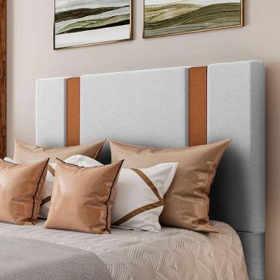 Cabeceira Estofada King 195 Cm Ametista Corino Branco