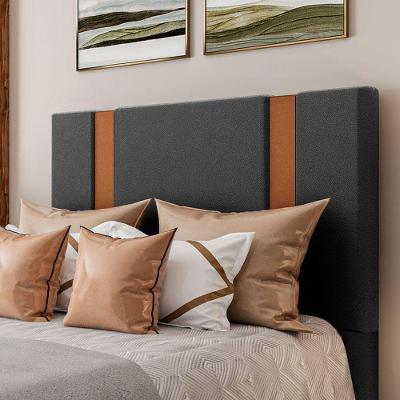 Cabeceira Estofada King 195 Cm Ametista Corino Preto