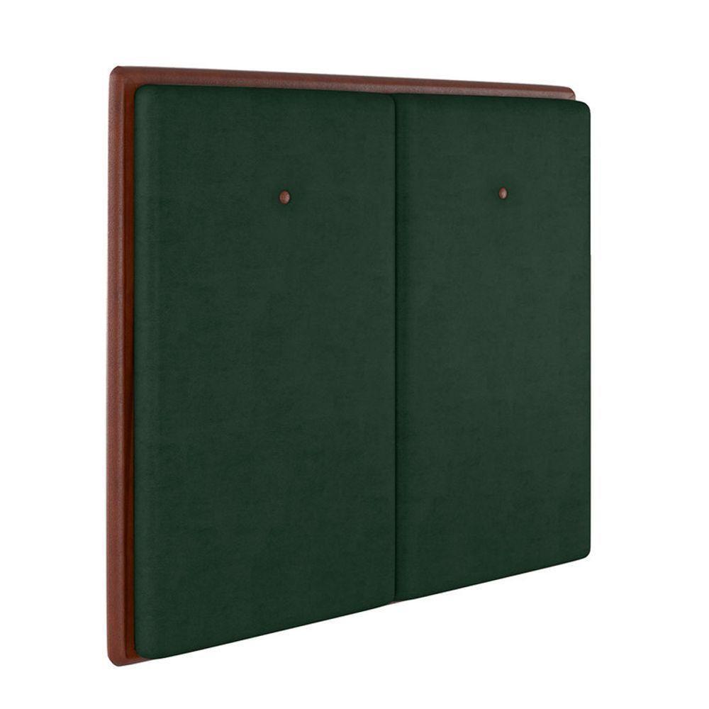 Cabeceira Estofada King 195 Cm Coral Veludo Verde - 1