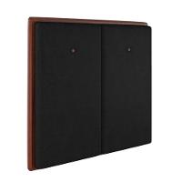 Cabeceira Estofada King 195 Cm Coral Veludo Preto - 1