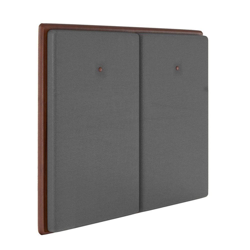 Cabeceira Estofada King 195 Cm Coral Corino Preto - 1