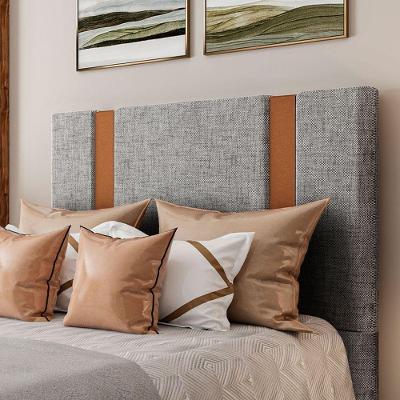 Cabeceira Estofada King 195 Cm Ametista Linho Cinza