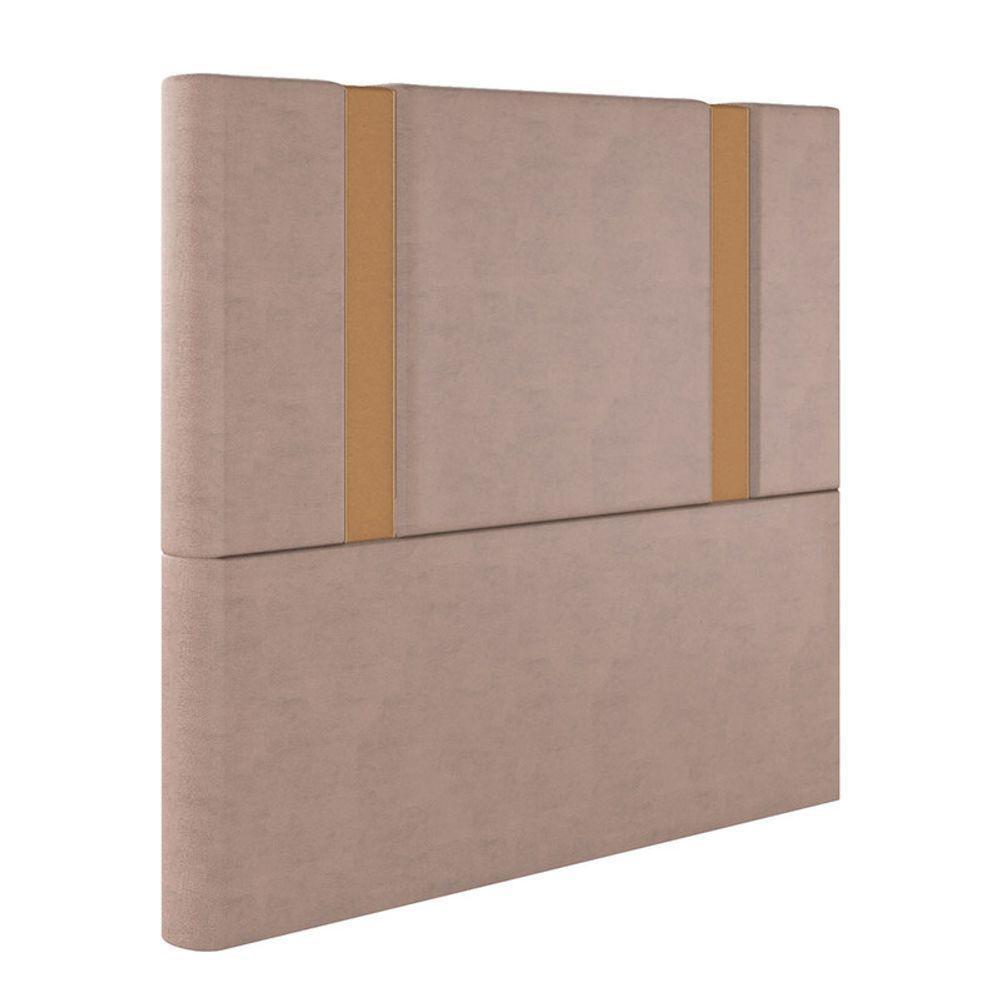 Cabeceira Estofada King 195 Cm Ametista Veludo Rose - 2