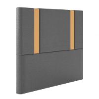 Cabeceira Estofada Solteiro 90 Cm Ametista Corino Preto - 3