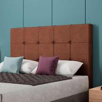 Cabeceira Estofada Queen 160 Cm Safira Veludo Terracota - 2