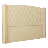 Cabeceira Estofada Casal 140 Cm Zirconio Linho Creme - 2