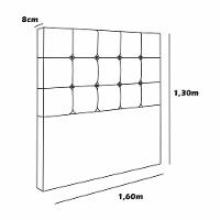 Cabeceira Estofada Queen 160 Cm Safira Veludo Marrom - 3