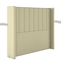 Cabeceira Estofada Casal 140 Cm Turquesa Corino Bege - 1