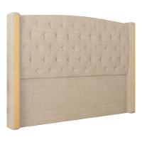 Cabeceira Estofada Casal 140 Cm Zirconio Linho Bege - 2