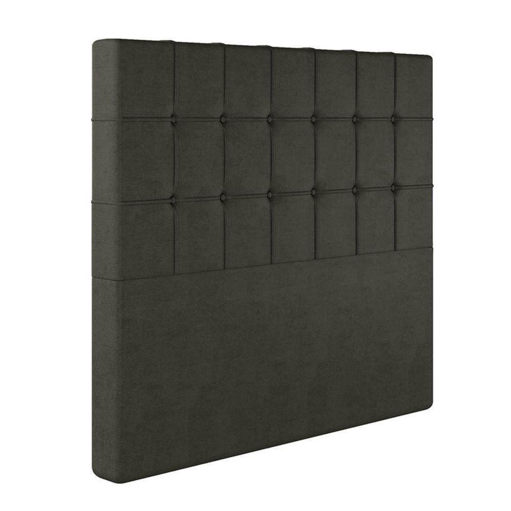 Cabeceira Estofada Casal 140 Cm Turmalina Veludo Marrom - 2