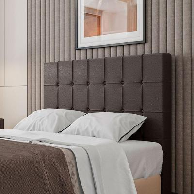 Cabeceira Estofada Casal 140 Cm Turmalina Corino Marrom