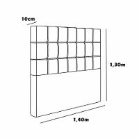 Cabeceira Estofada Casal 140 Cm Turmalina Corino Marrom - 3