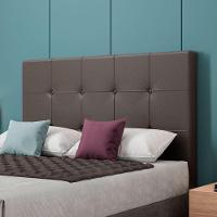 Cabeceira Estofada Queen 160 Cm Safira Corino Marrom - 2