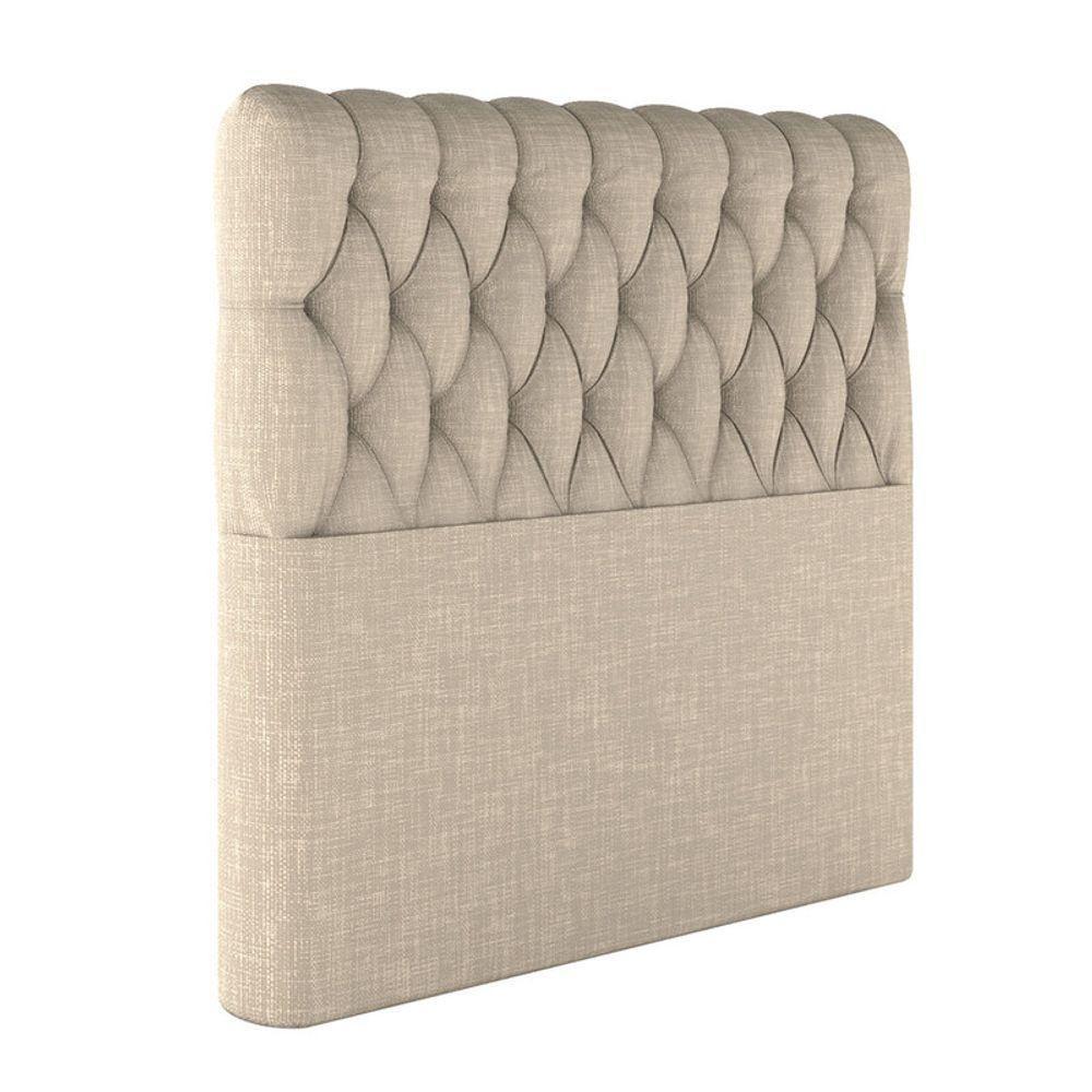 Cabeceira Estofada Casal 140 Cm Topázio Linho Bege - 2