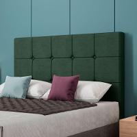 Cabeceira Estofada Casal 140 Cm Safira Veludo Verde - 2