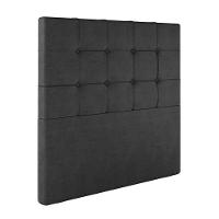 Cabeceira Estofada King 195 Cm Safira Veludo Preto - 1