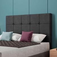 Cabeceira Estofada King 195 Cm Safira Veludo Preto - 2