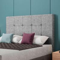 Cabeceira Estofada King 195 Cm Safira Linho Cinza - 2