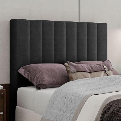 Cabeceira Estofada King 195 Cm Esmeralda Veludo Preto
