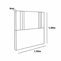 Cabeceira Estofada King 195 Cm Diamante Veludo Marrom - 3