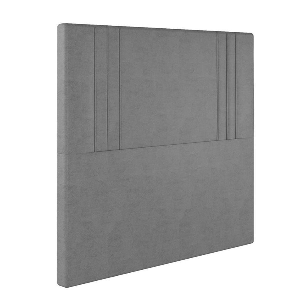 Cabeceira Estofada King 195 Cm Diamante Veludo Cinza - 2