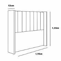 Cabeceira Estofada King 195 Cm Turquesa Veludo Rose - 3