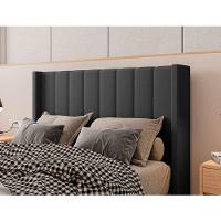 Cabeceira Estofada Queen 160 Cm Turquesa Corino Preto - 2