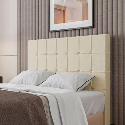 Cabeceira Estofada Queen 160 Cm Turmalina Linho Creme