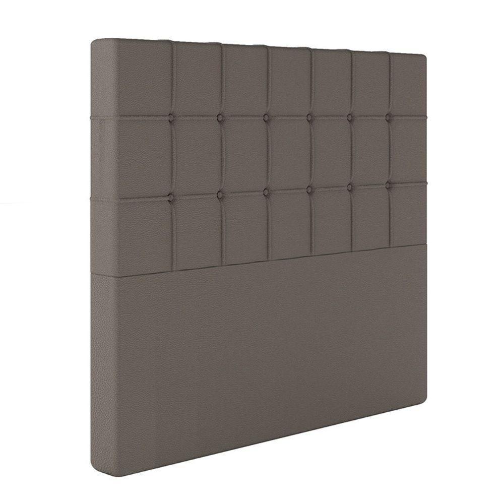 Cabeceira Estofada Queen 160 Cm Turmalina Corino Marrom - 2