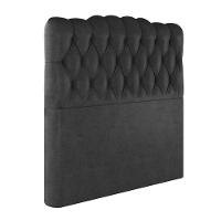 Cabeceira Estofada Queen 160 Cm Prisma Veludo Preto - 2